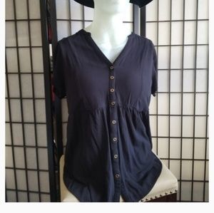 Torrid black lace babydoll shirt euc 1x
